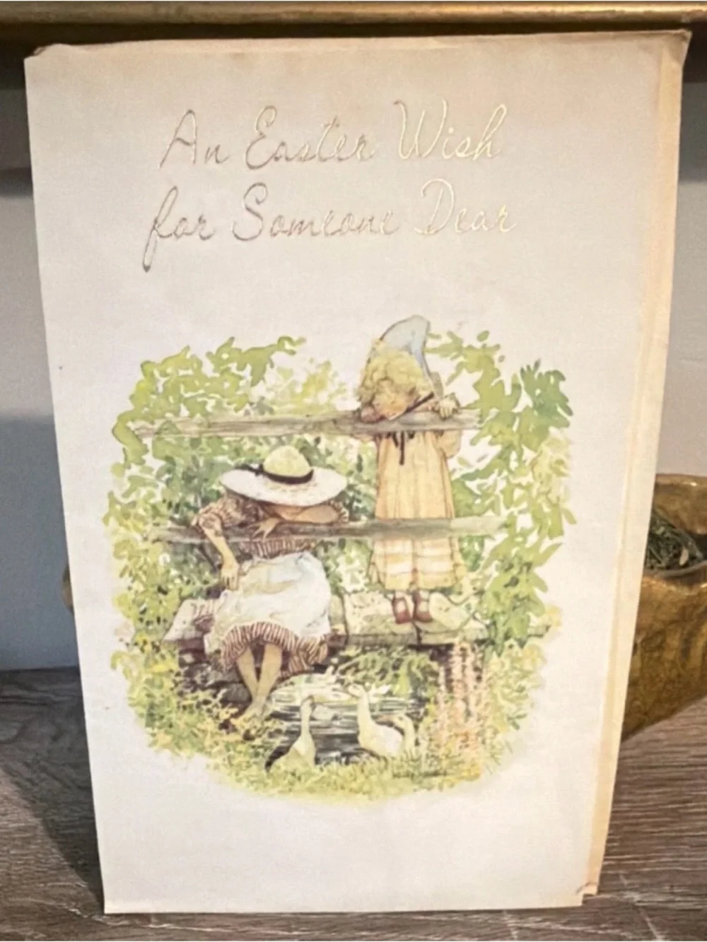 American Greetings Holly Hobbie Vintage Easter Greeting Card 1984 with Envelope